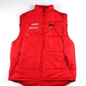 Legea Mens Basketball Full Zip Puffer Vest Red XXL